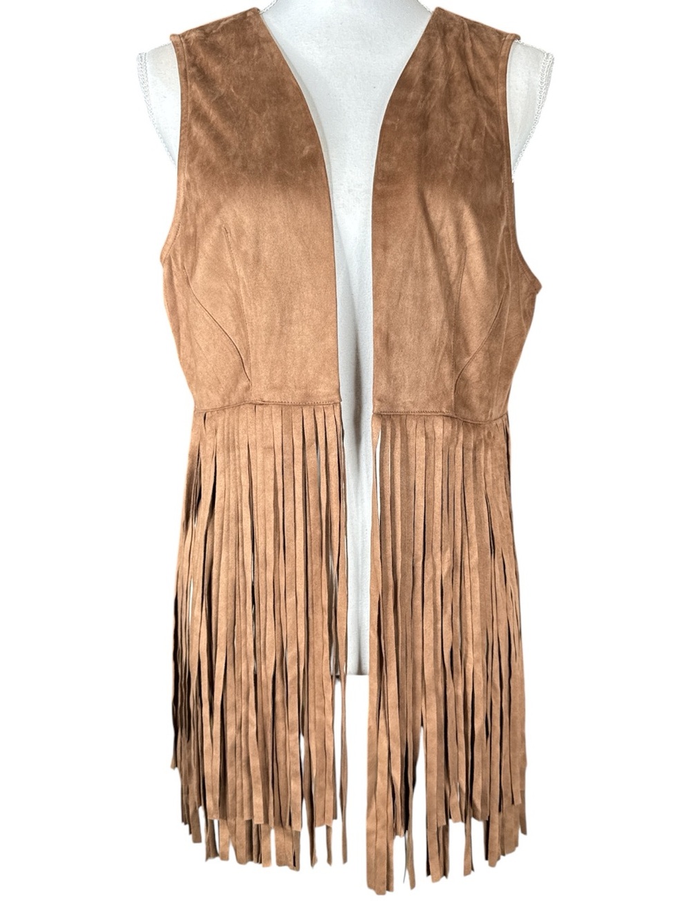 SAVANNA JANE Faux Suede Fringe Vest